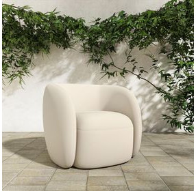 Rae Cream Upholstered Outdoor Accent Chair