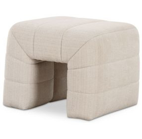 Verity Oatmeal Upholstered Stool