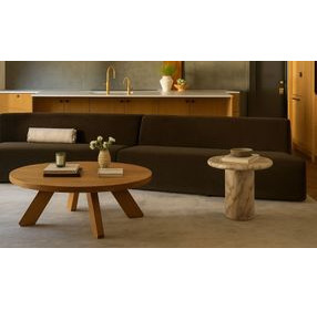 Naomi Dark Brown 2 Piece Convex Modular Sectional