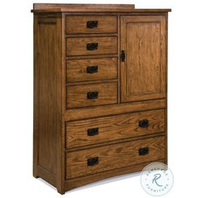 Oak Park Mission 6 Drawer 40" Chest with Door