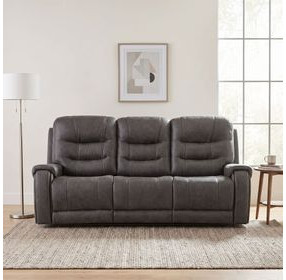 Oberon Dark Gray Double 87" Reclining Sofa