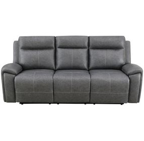 Gaston Gray Manual Reclining Living Room Set
