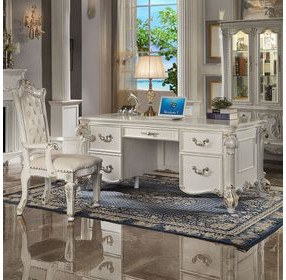 Vendome Antique Pearl 74" Executive Writing Desk