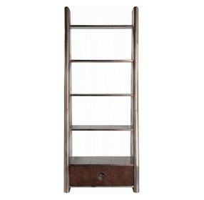 Brancaster Bronze Leather Bookcase