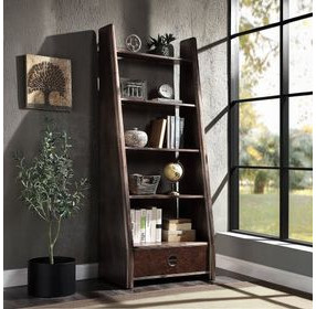 Brancaster Bronze Leather Bookcase
