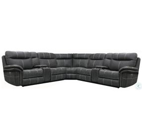 Mason Charcoal Performance Fabric 7 Piece Modular Power Reclining Sectional