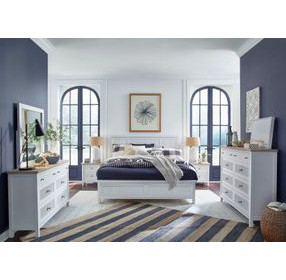 Windmill Harbour White Whisp and Sand Panel Bedroom Set