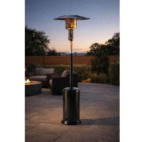 Solara Hammered Black Outdoor Standing Heater