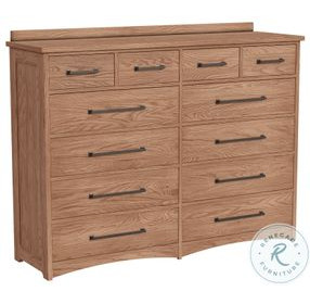 Oak Park Taupe 12 Drawer Dresser