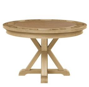 Rylie Natural Round Game Top Dining Room Set