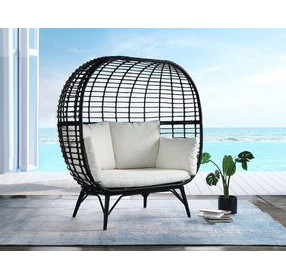 Penelope Cream Upholstered Outdoor Lounge Chair