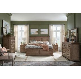 Adler Court Florentine Walnut Panel Bedroom Set