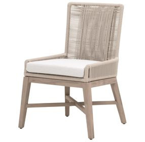 Overlay White Performance Fabric Outdoor Dining Chair Set of 2