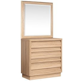 Brentwood Heights Provincial Brown 3 Drawer Dresser with Rectangular Mirror