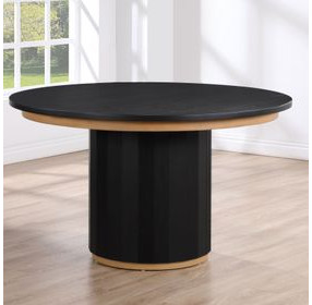 Magnolia 52" Black Round Dining Table