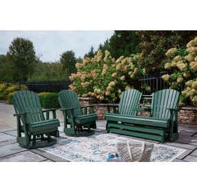 Hyland Wave Green 67" Outdoor Glider Loveseat