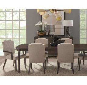 Oakridge Medley White Upholstered Dining Arm Chair