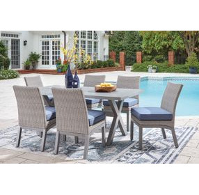 Dillon Beach Gray 71" Rectangular Outdoor Dining Room Set