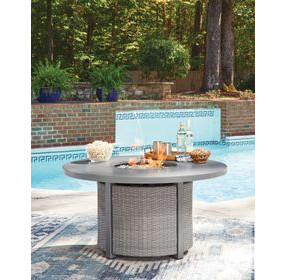 Dillon Beach Gray 48" Round Outdoor Fire Pit Table