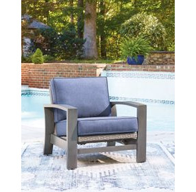 Dillon Beach Blue Performance Fabric Outdoor Rocker Lounge Chair