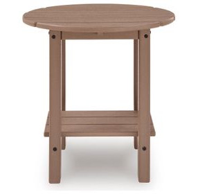 Cliffs Beach Driftwood Oval Outdoor End Table