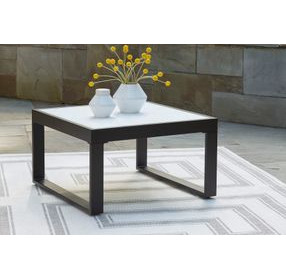 Beachloft Black and Gray Outdoor Square Cocktail Table
