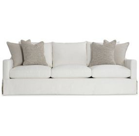 Grace White Performance Fabric 90" Sofa