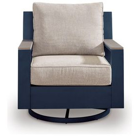 Mabry Shores Driftwood Performance Fabric Outdoor Swivel Glider Lounge Chair with Cushion