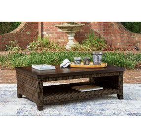 Drakes Beach Dark Brown Rectangular Outdoor Coffee Table