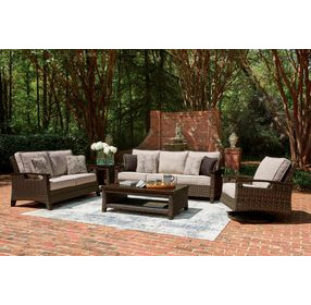 Drakes Beach Beige Performance Fabric Outdoor Living Room Set