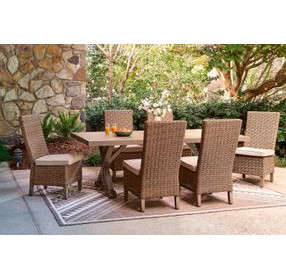 Carmel Bay Beige Outdoor Dining Room Set