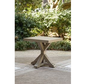 Carmel Bay Beige Outdoor End Table