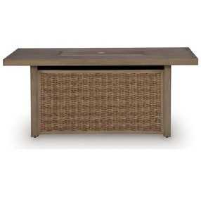 Carmel Bay Beige Outdoor Fire Pit Room Set