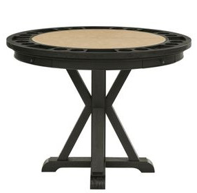 Rylie Black Round Counter Height Dining Room Set