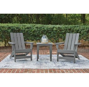 Lone View Bay Gray Square Outdoor End Table