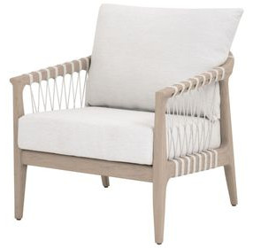 Pacific White Performance Fabric Outdoor Club Chair