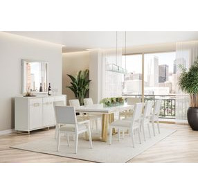 Palmcrest Cloud White 96" Extendable Rectangular Dining Table