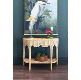 Paloma Brown 40" Console Table with Open Shelf