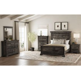 Hyde Charcoal Queen Panel Bed