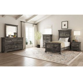 Hyde Charcoal Twin Panel Bed