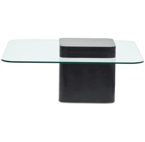 Donora Clear Glass and Obsidian Square Glass Top Occassional Table Set