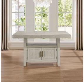 Garland Sand 80" Extendable Rectangular Counter Height Table with Storage