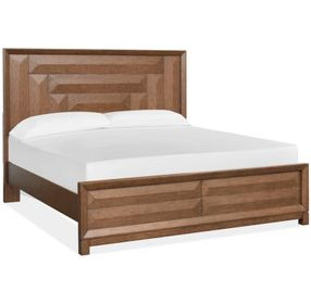 Callisto Bourbon Brown King Panel Bed