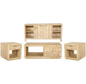 Laguna Bleached Natural Rectangular Occassional Table Set