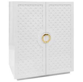 Poppy White 2 Door Accent Cabinet