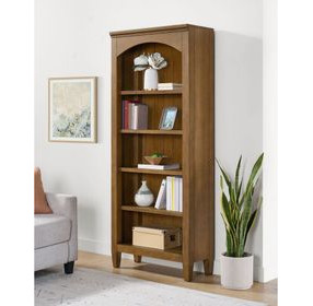 Beth Brown Oak Open Bookcase