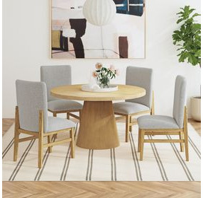 Canal Natural Round Dining Room Set