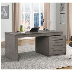 Pure Modern Soft Moonstone Executive Desk