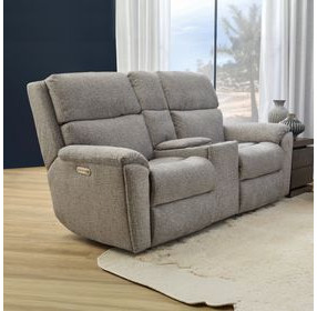 Porter Gray 74" Zero Gravity Power Reclining Loveseat with Console and USB Charging