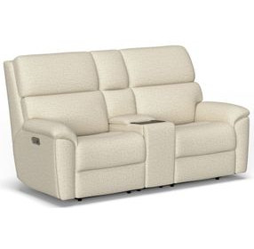 Porter Cream 74" Zero Gravity Power Reclining Loveseat with Console and USB Charging